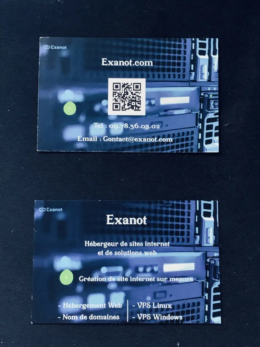 Cartes de visite Exanot