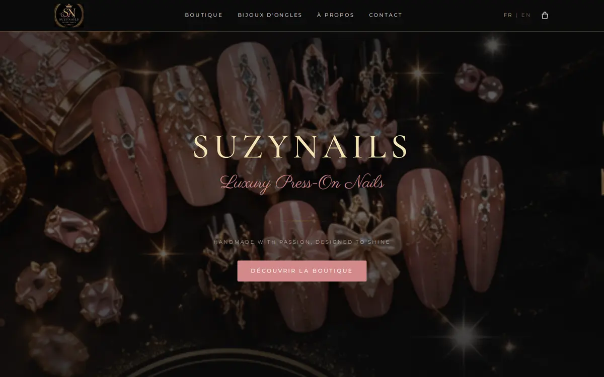 Page d'accueil de SuzyNails